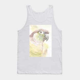 Green-cheeked parakeet watercolor portrait bird parrot Tank Top